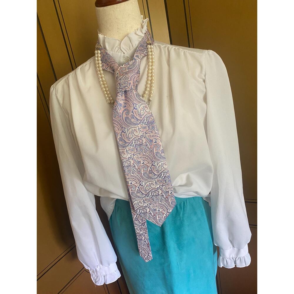 Vintage silk necktie by Pierre Cardin with Paisley print